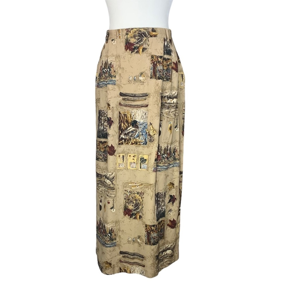 Vintage Bushwacker Maxi Skirt 12 Canoes Forest Camping Outdoors Hong Kong